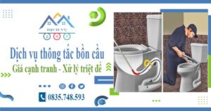 Báo giá dịch vụ thông tắc bồn cầu tại Cao Lãnh【Chỉ từ 300k】