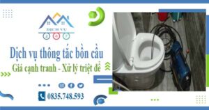 Báo giá dịch vụ thông tắc bồn cầu tại Hà Tĩnh -【Chỉ từ 300k】