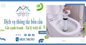 Báo giá dịch vụ thông tắc bồn cầu tại Hậu Giang【Chỉ từ 300k】